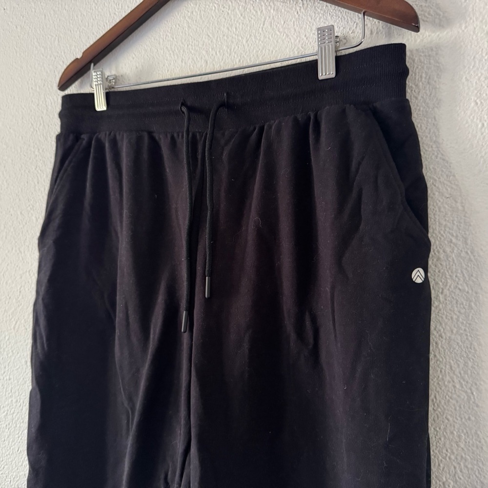 Black Tapered Large Athletic Jogger Sweatpants Athleisure Loungewear Streetwear - Picture 3 of 11